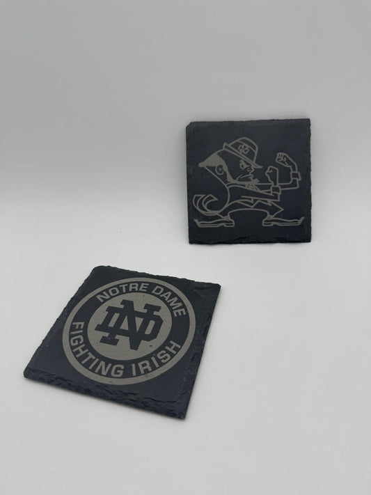 Notre Dame Fighting Irish 2x Slate Coaster Set