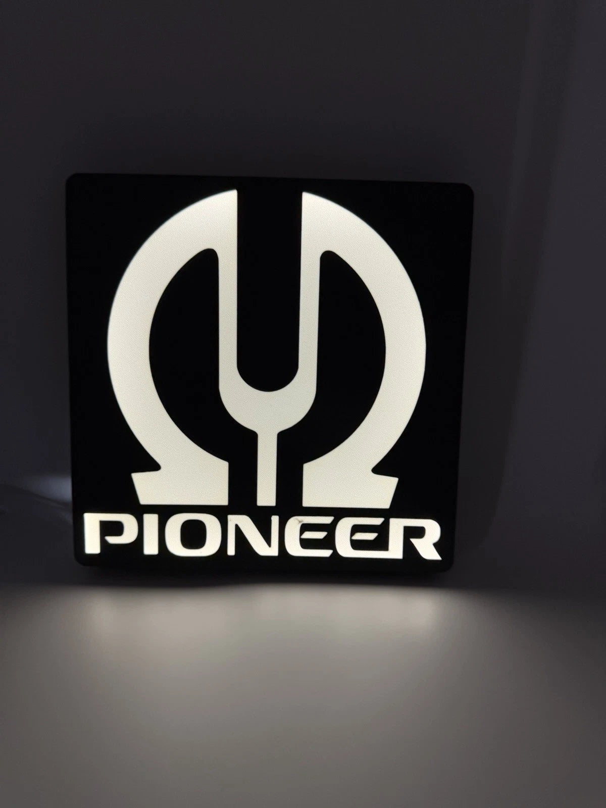 Pioneer Audio Stereo -  Light Up LED Sign With USB Plug - Black- Amp Speaker