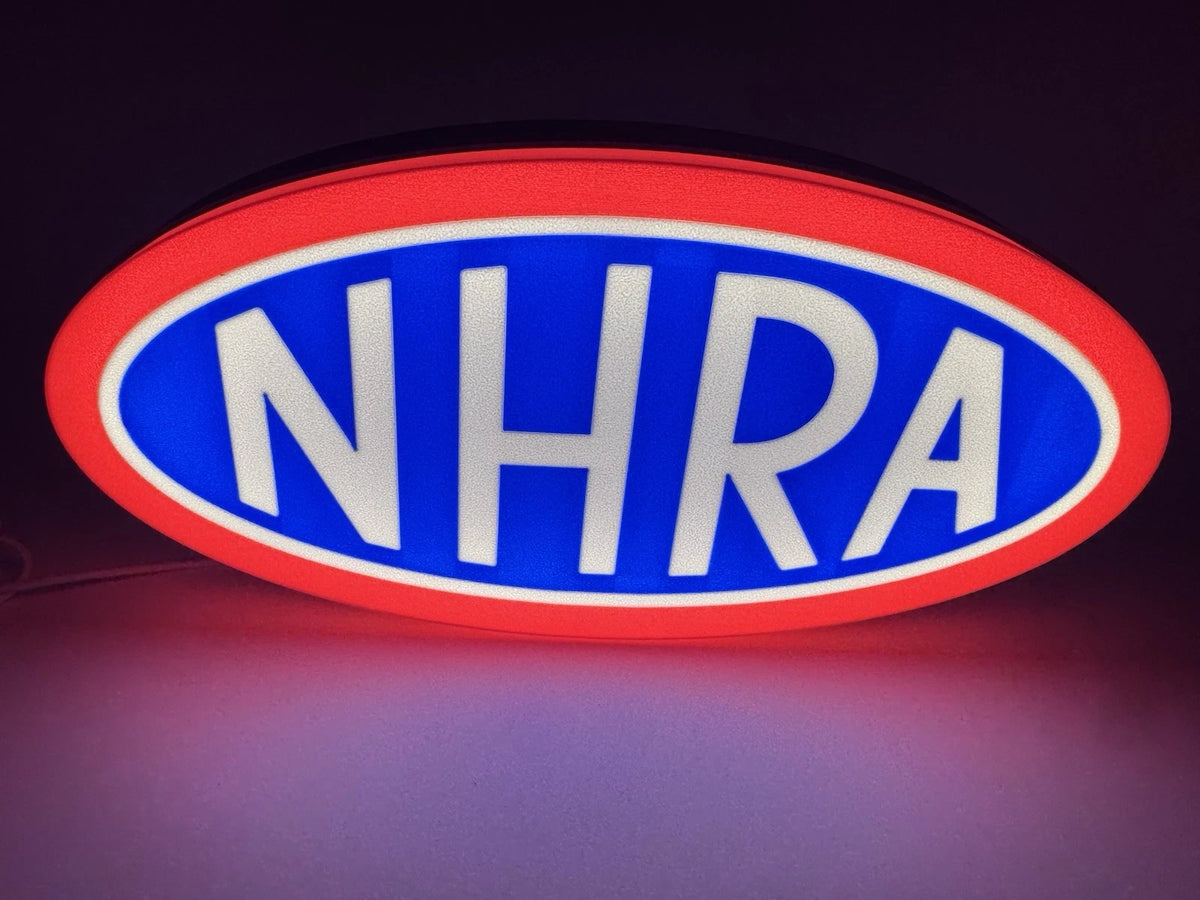 NHRA Drag Racing - Light Up LED Neon Sign Hot Rod Dragster Street Top Fuel Funny