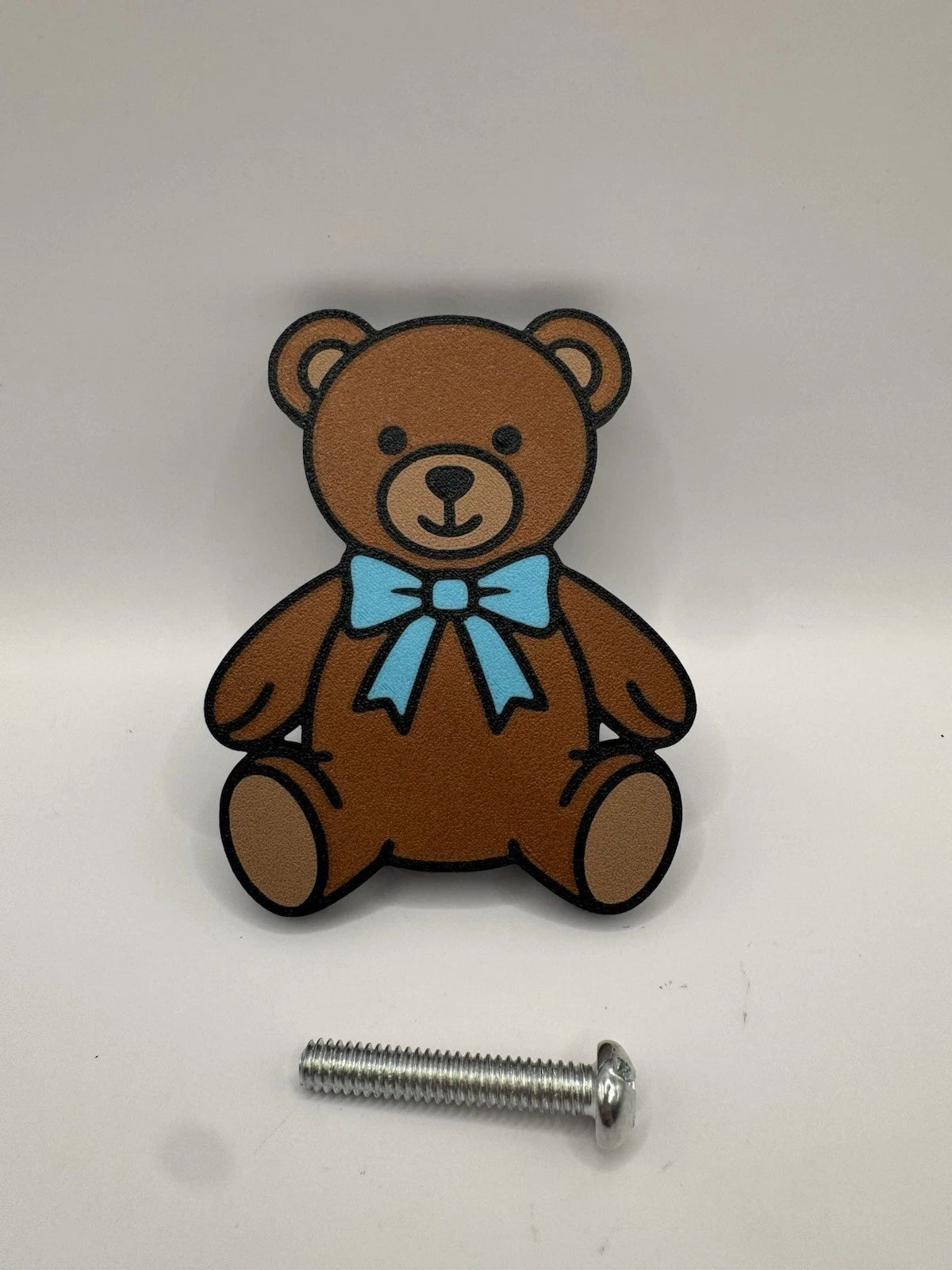 Kids Blue Teddy Bear Drawer Pull Dresser Cabinet Knob Play Room Nursery Bedroom