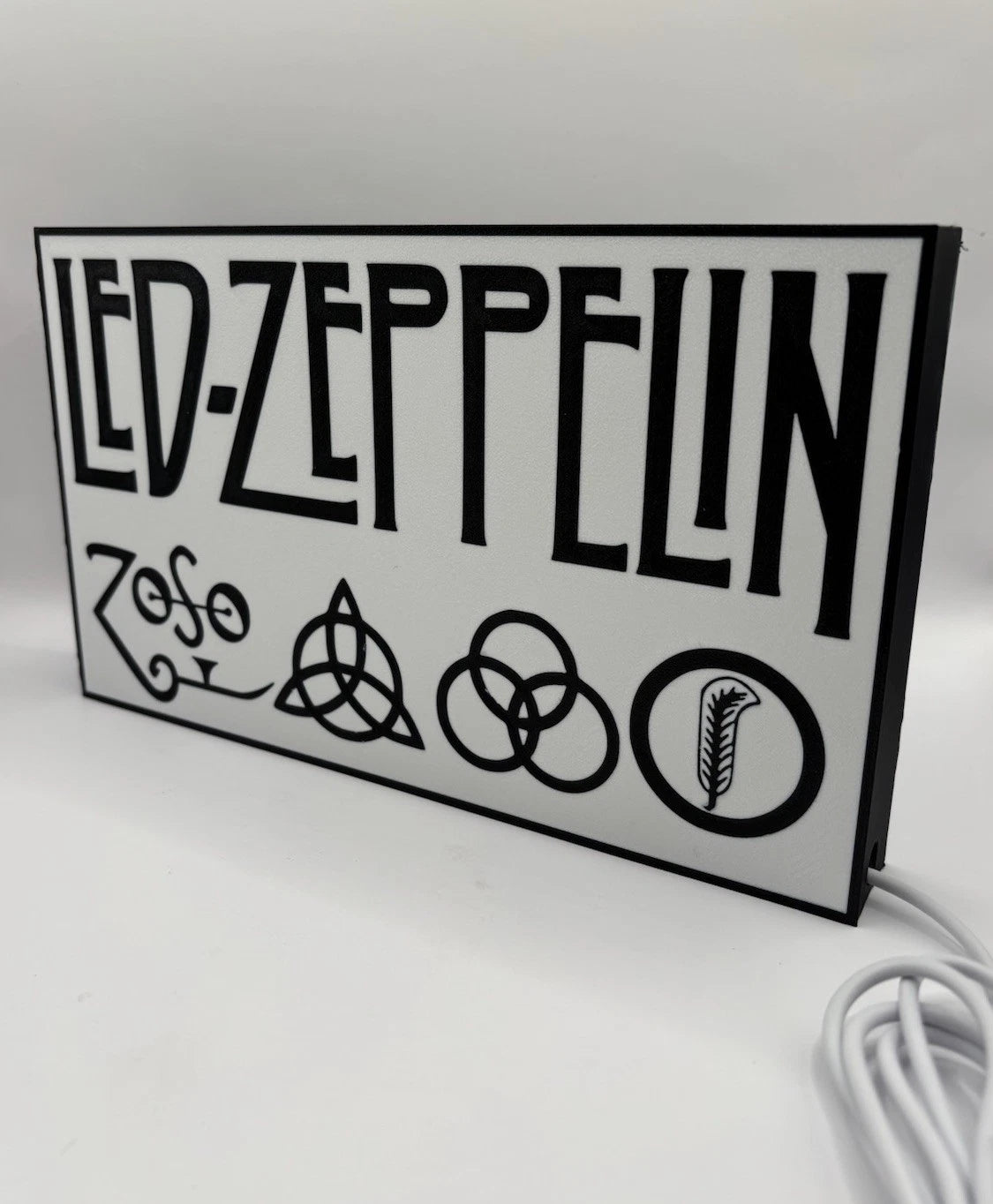Led Zeppelin - LED Light Up Neon Sign Classic Rock And Roll Zoso Blackdog
