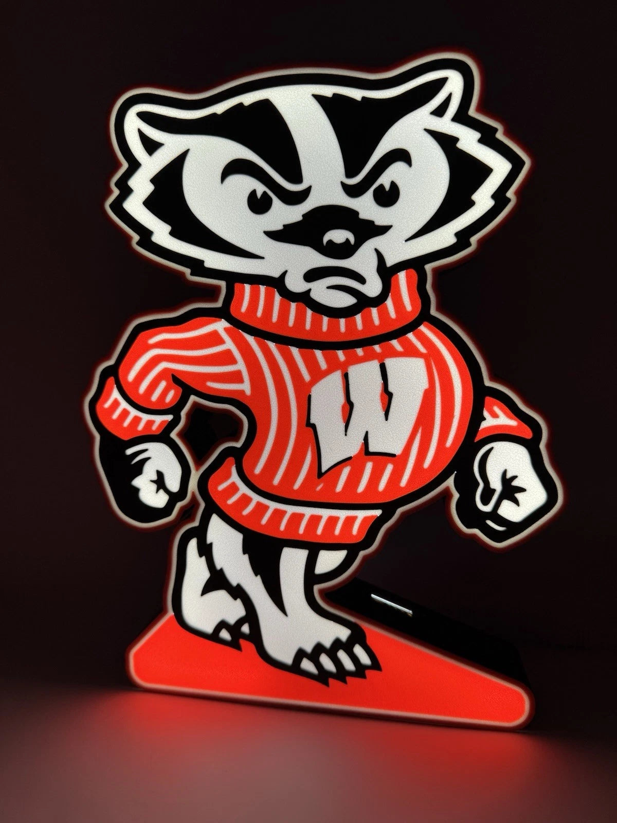 Bucky Badger Wisconsin Badgers - Light Up LED Sign
