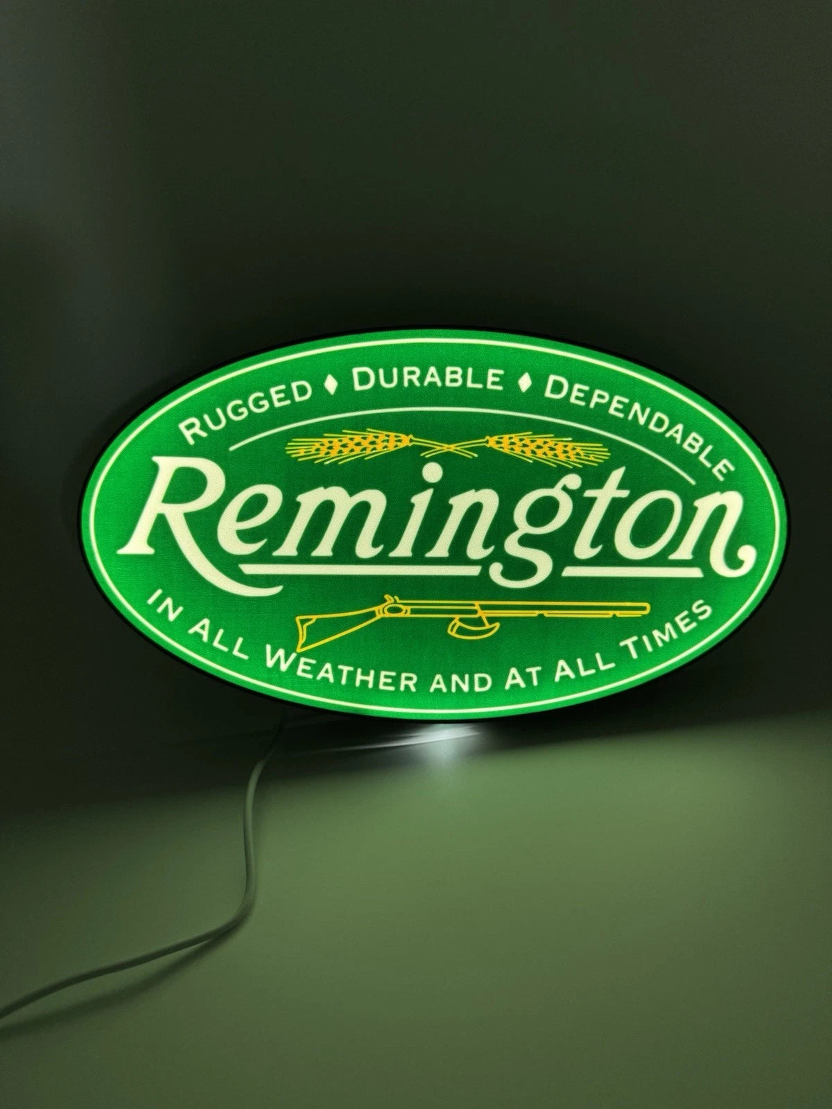 Remington Firearms - Light Up LED Neon Sign 10” USB 2A Reloading Shooting Hunt