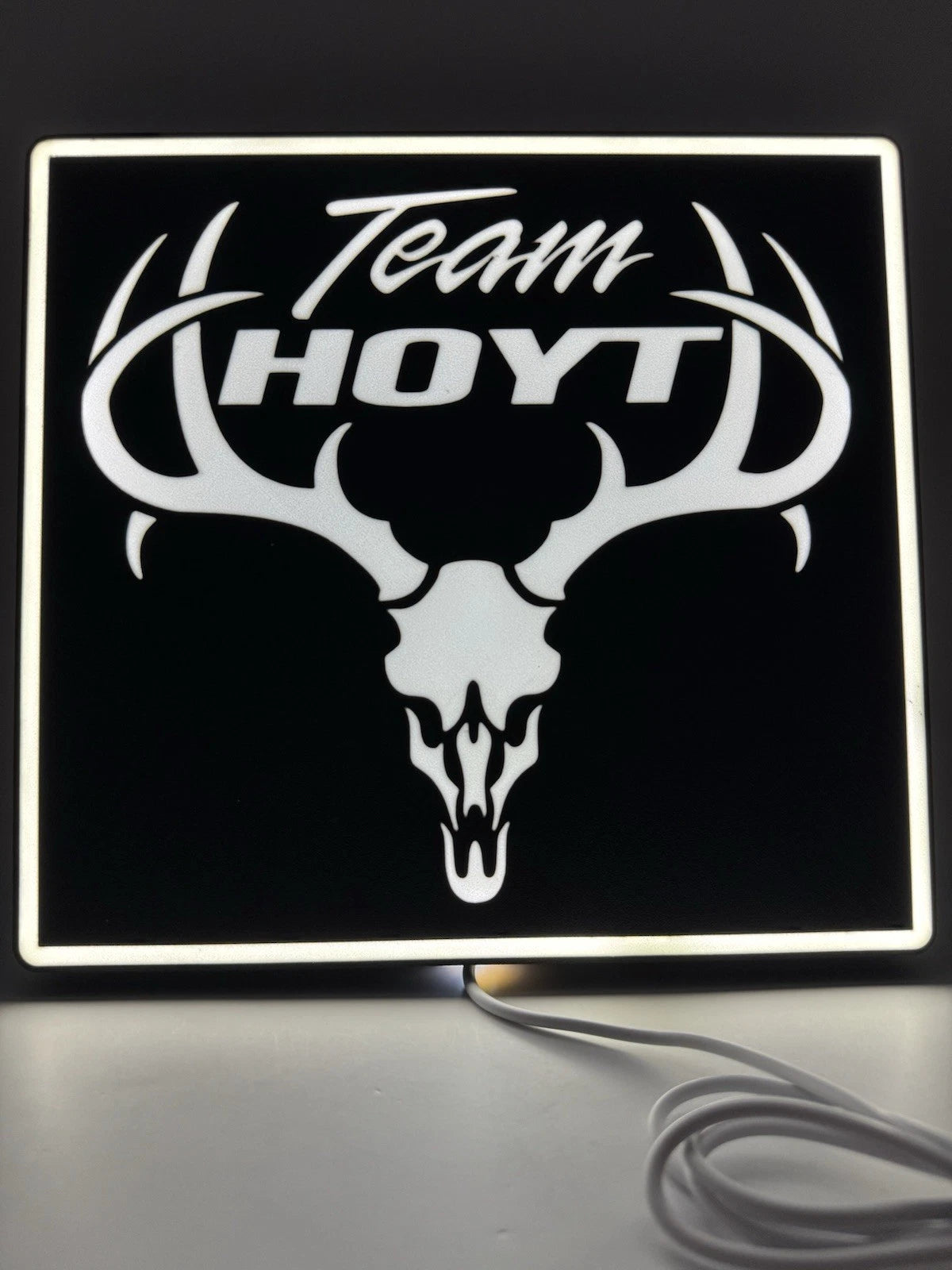 Hoyt Archery Team Archery Bow Hunting Buck Antler Light Up LED Neon Sign