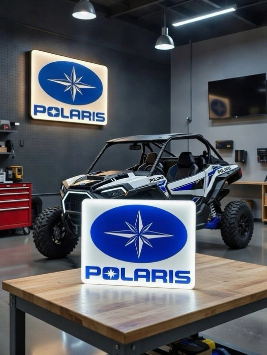Polaris - Light Up LED Sign with USB Plug - ATV UTV Snowmobile RZR Ranger