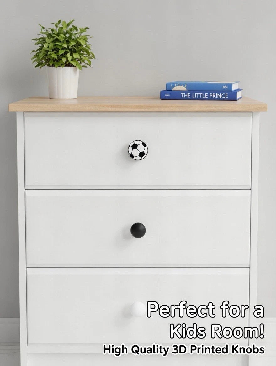 Kids Soccer Ball Drawer Pull Dresser Cabinet Knob Play Room Nursery Bedroom