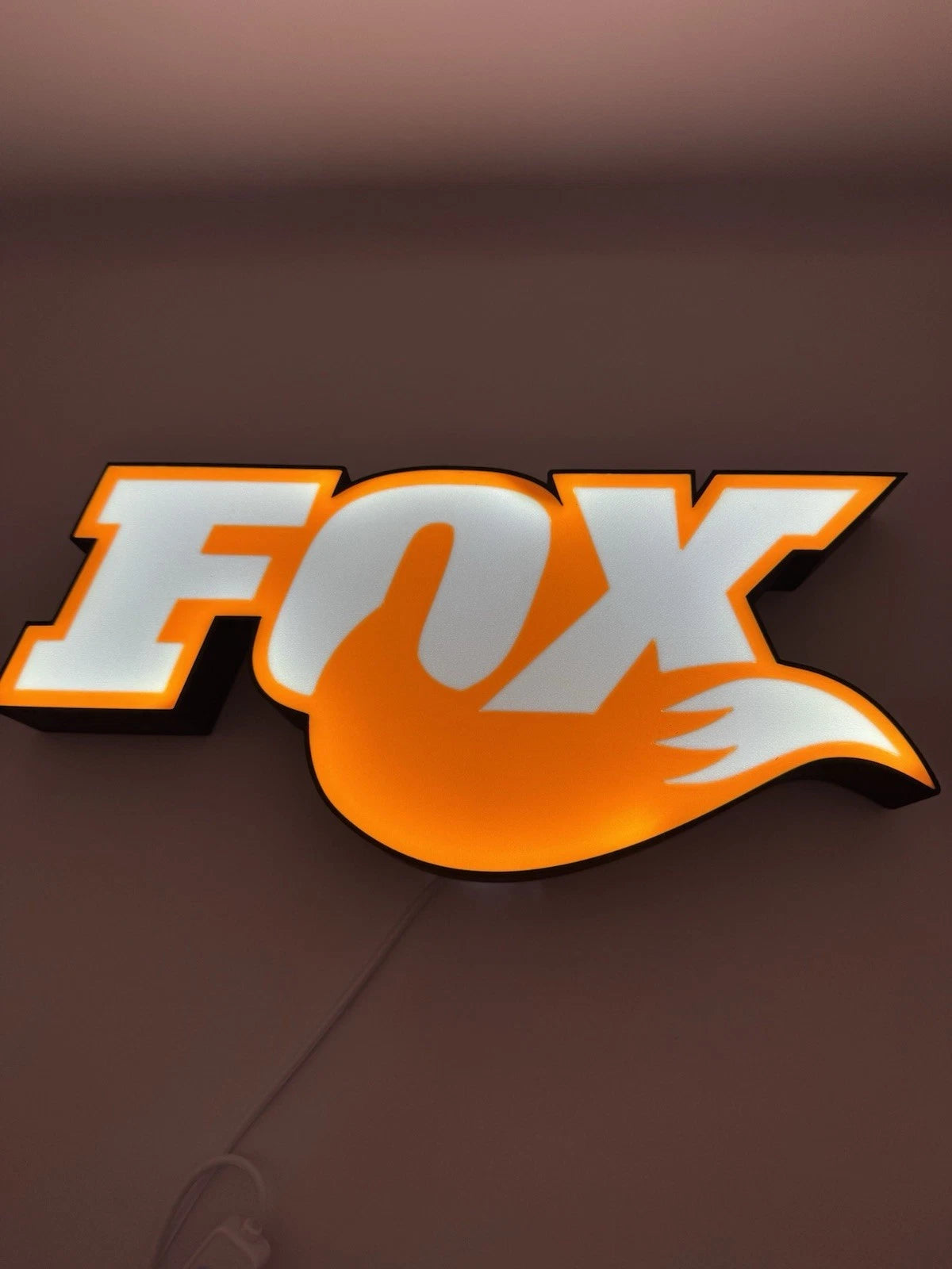 Fox Racing Light Up LED Neon Sign MX shocks Motocross Helmet Jersey Honda