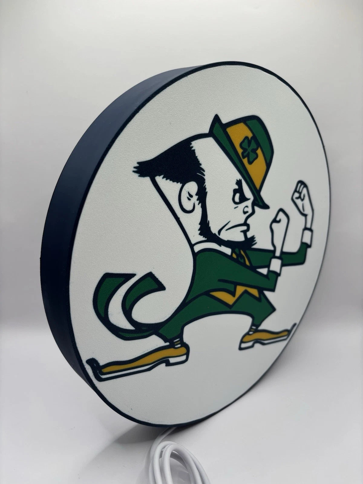 Fighting Irish Round - Light Up LED Sign - Notre Dame University Fighting Irish