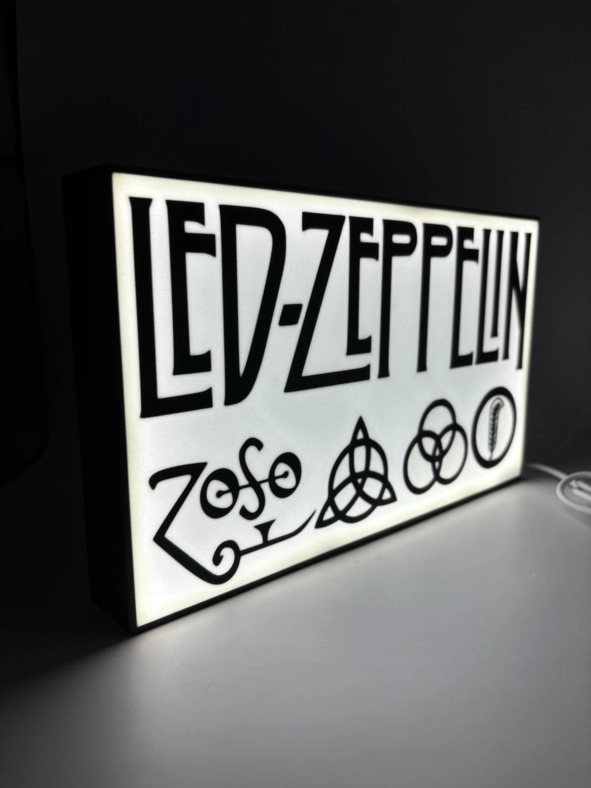 Led Zeppelin - LED Light Up Neon Sign Classic Rock And Roll Zoso Blackdog