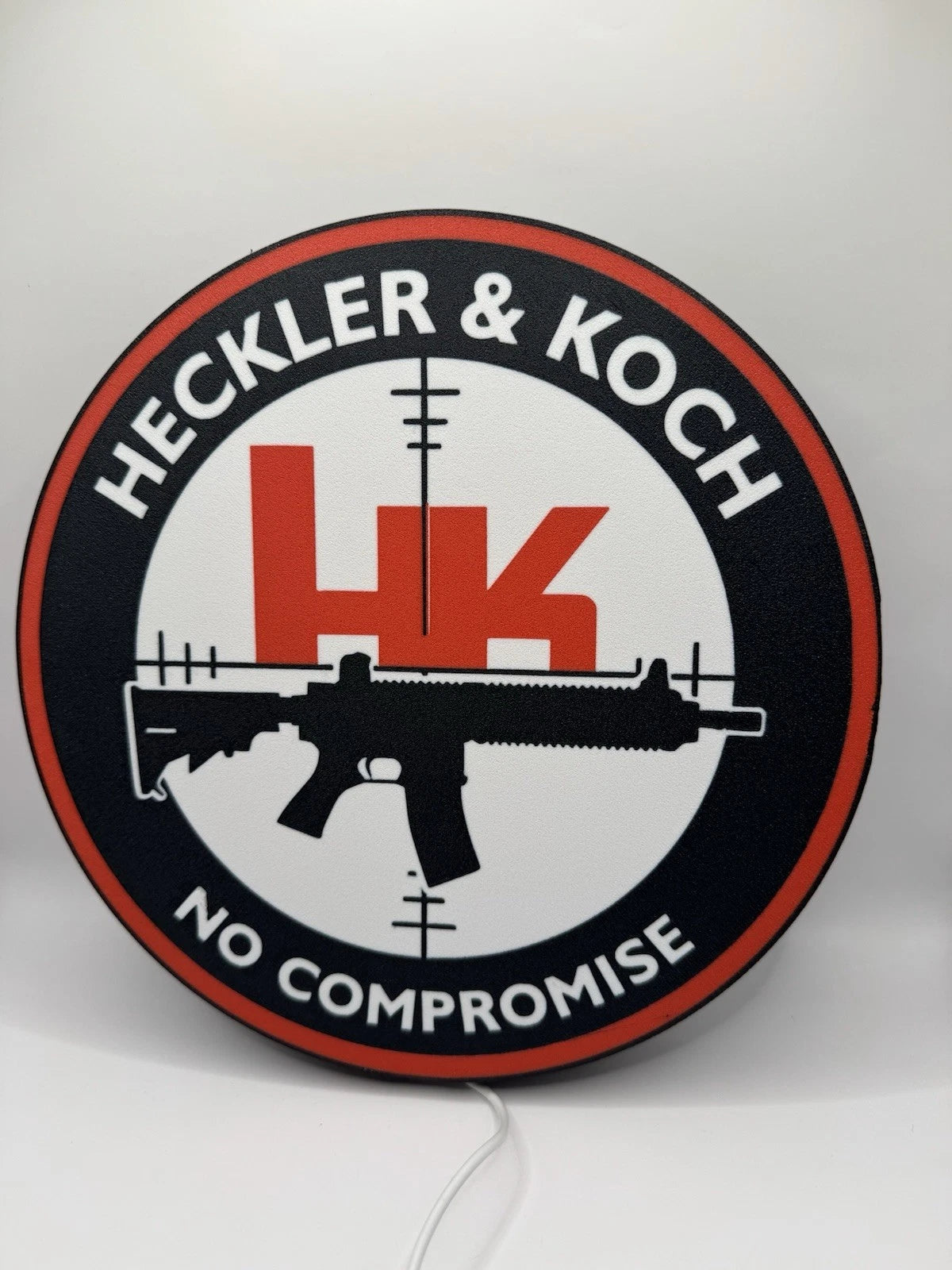 Heckler & Koch - No Compromise Light Up LED Neon Sign - H&K Shooting Rifle 2a