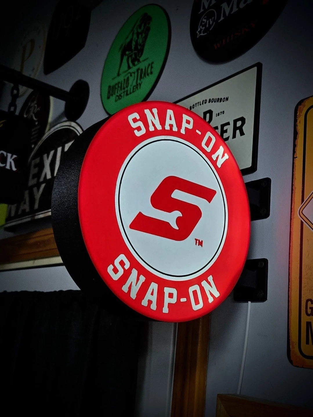 Snap On Tools 13” Pub Style Dual Side Light Up LED Sign Gas Station Mancave
