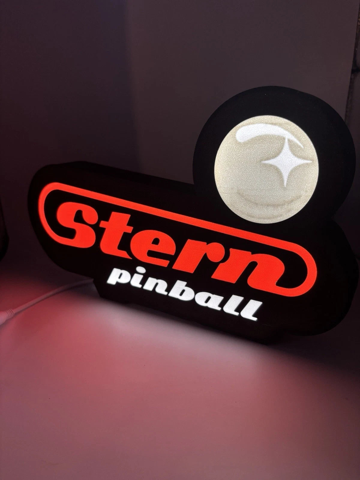 Stern Pinball - Light Up LED Neon Sign Arcade Game Room Video Bally Gottlieb