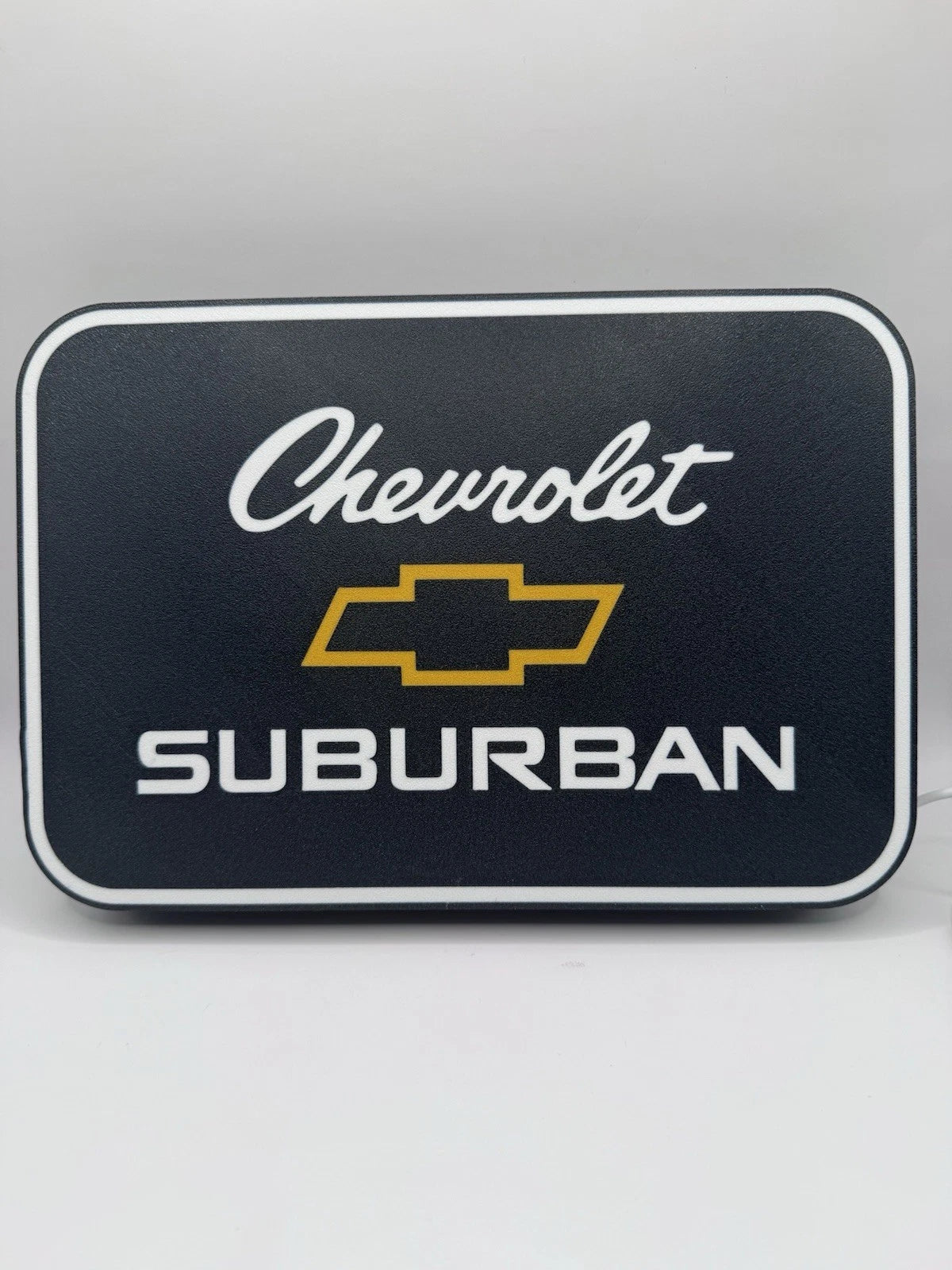Chevrolet Chevy Suburban - Light Up LED Sign Gold - Corvette Silverado Camero
