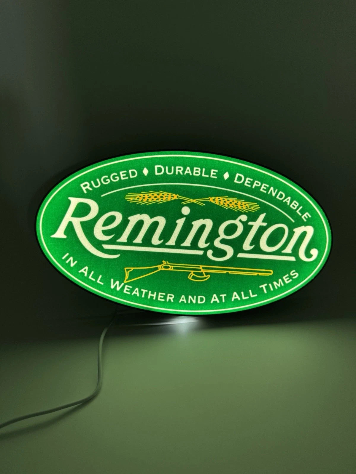 Remington Firearms - Light Up LED Neon Sign 10” USB 2A Reloading Shooting Hunt